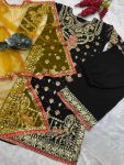 FANCY GEORGETTE EMBROIDERY SQUENCE WORK TOP PLAZZO WITH DUPATTA PARTY WEAR WHOLESALE PRICE ETHNIC GARMENT (4)