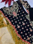 FANCY GEORGETTE EMBROIDERY SQUENCE WORK TOP PLAZZO WITH DUPATTA PARTY WEAR WHOLESALE PRICE ETHNIC GARMENT (4)