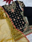 FANCY GEORGETTE EMBROIDERY SQUENCE WORK TOP PLAZZO WITH DUPATTA PARTY WEAR WHOLESALE PRICE ETHNIC GARMENT (4)