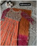 FANCY GEORGETTE SEQUENCE EMBROIDERY WORK GOWN WITH DUPATTA PARTY WEAR WHOLESALE PIRCE ETHNIC GARMENT (4)