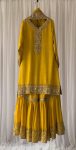 FANCY GEORGETTE SEQUENCE EMBROIDERY WORK TOP SHARARA WITH DUPATTA FESTIVAL WEAR WHOLESALE PRICE ETHNIC GARMENT (2)