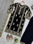 FANCY GEORGETTE THREAD SEQUENCE PEARL WORK TOP BOTTOM WITH DUPATTA PARTY WEAR WHOLESALE PRICE ETHNIC GARMENT (1)