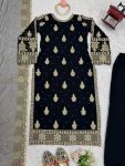 FANCY GEORGETTE THREAD SEQUENCE PEARL WORK TOP BOTTOM WITH DUPATTA PARTY WEAR WHOLESALE PRICE ETHNIC GARMENT (1)