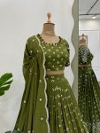 FANCY GEORGETTE THREAD SEQUENCE WORK LEHENGA CHOLI WITH DUPATTA PARTY WEAR WHOLESALE PRICE ETHNIC GARMENT (12)