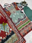 FANCY MUSLIN COTTON DIGITAL PRINTED EMBROIDERY SEQUENCE WORK TOP BOTTOM WITH DUPATTA PARTY WEAR WHOLESALE PRICE ETHNIC GARMENT (3)