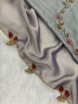 FANCY RANGOLI SILK PEARL HAND CUT WORK SAREE WITH UNSTITCHED BLOUSE FESTIVAL WEAR WHOLESALE PRICE ETHNIC GARMENT (29)