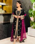 FANCY VELVET SEQUENCE EMBROIDERY WORK TOP PALAZZO WITH DUPATTA FESTIVAL WEAR WHOLESALE PRICE ETHNIC GARMENT (10)