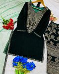 FANCY VISCOSE VELVET EMBROIDERY WORK TOP BOTTOM WITH DUPATTA PART WEAR WHOLESALE PRICE ETHNIC GARMENT (4)