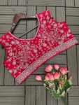 FASHIONABLE CHINON EMBROIDERY CODING WORK READY TO WEAR SAREE WITH UNSTITCHED BLOUSE PARTY WEAR WHOLESALE PRICE ETHNIC GARMENT (12)
