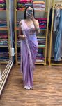 FASHIONABLE CHINON EMBROIDERY CODING WORK READY TO WEAR SAREE WITH UNSTITCHED BLOUSE PARTY WEAR WHOLESALE PRICE ETHNIC GARMENT (9)