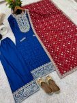 FASHIONABLE CHINON SILK EMBROIDERY SEQUENCE WORK TOP PALAZZO WITH DUPATTA FESTIVAL WEAR WHOLESALE PRICE ETHNIC GARMENT (3)