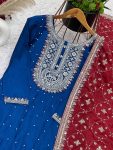 FASHIONABLE CHINON SILK EMBROIDERY SEQUENCE WORK TOP PALAZZO WITH DUPATTA FESTIVAL WEAR WHOLESALE PRICE ETHNIC GARMENT (3)