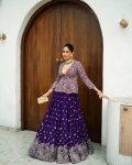FASHIONABLE CHINON SILK THREAD ZARI EMBROIDREY WORK GOWN WITH KOTI PARTY WEAR WHOLESALE PRICE ETHNIC GARMENT (7)