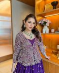 FASHIONABLE CHINON SILK THREAD ZARI EMBROIDREY WORK GOWN WITH KOTI PARTY WEAR WHOLESALE PRICE ETHNIC GARMENT (7)