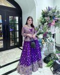 FASHIONABLE CHINON SILK THREAD ZARI EMBROIDREY WORK GOWN WITH KOTI PARTY WEAR WHOLESALE PRICE ETHNIC GARMENT (7)