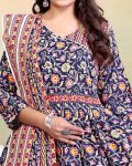 FASHIONABLE COTTON BLEND PRINTED WORK GOWN WITH DUPATTA FESTIVAL WEAR WHOLESALE PRICE ETHNIC GARMENT (8)
