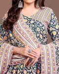 FASHIONABLE COTTON BLEND PRINTED WORK GOWN WITH DUPATTA FESTIVAL WEAR WHOLESALE PRICE ETHNIC GARMENT (13)