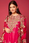 FASHIONABLE FAUX GEORGETTE EMBROIDERY CODING WORK TOP PALAZZO WITH DUPATTA PARTY WEAR WHOLESALE PRICE ETHNIC WEAR (26)