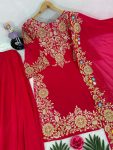 FASHIONABLE FAUX GEORGETTE EMBROIDERY CODING WORK TOP PALAZZO WITH DUPATTA PARTY WEAR WHOLESALE PRICE ETHNIC WEAR (26)