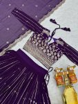 FASHIONABLE GEORGETTE EMBROIDERY SEQUENCE WORK LEHENGA CHOLI WITH DUPATTA PARTY WEAR WHOLESALE PRICE ETHNIC GARMENT (2)