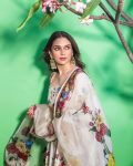 FASHIONABLE MUSLIN COTTON PRINTED WORK GOWN WITH DUPATTA FESTIVAL WEAR WHOLESALE PRICE ETHNIC GARMENT (1)