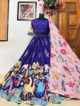 FASHIONABLE MUSLIN COTTON PRINTED WORK LEHENGA CHOLI WITH DUPATTA FESTIVAL WEAR WHOLESALE PRICE ETHNIC GARMENT (10)