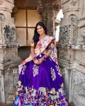 FASHIONABLE MUSLIN COTTON PRINTED WORK LEHENGA CHOLI WITH DUPATTA FESTIVAL WEAR WHOLESALE PRICE ETHNIC GARMENT (10)