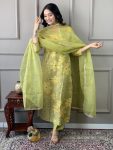 FASHIONABLE MUSLIN SILK PRINTED LACE WORK TOP BOTTOM WITH DUPATTA PARTY WEAR WHOLESALE PRICE ETHNIC GARMENT (4)