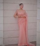 FASHIONABLE ORGANZA SILK EMBROIDERY SEQUENCE WORK SAREE WITH UNSTITCHED BLOUSE FESTIVAL WEAR WHOLESALE PRICE ETHNIC GARMENT (4)