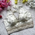 FASHIONABLE ROMAN SILK EMBROIDERY THREAD SEQUENCE WORK BLOUSE FESTIVAL WEAR WHOLESALE PRICE ETHNIC GARMENT (19)