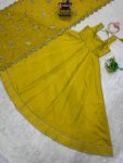 FASHIONABLE ROMAN SILK PLAIN GOWN WITH THREAD SEQUENCE WORK DUPATTA PARTY WEAR WHOLESALE PRICE ETHNIC GARMENT (3)