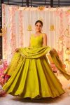 FASHIONABLE ROMAN SILK PLAIN GOWN WITH THREAD SEQUENCE WORK DUPATTA PARTY WEAR WHOLESALE PRICE ETHNIC GARMENT (3)