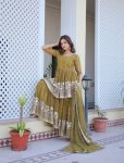 FASHIONABLE SHIMMER EMBROIDERY SEQUENCE WORK TOP SHARARA WITH DUPATTA PARTY WEAR WHOLESALE PRICE ETHNIC GARMENT (17)