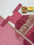 FASHIONABLE SHIMMER EMBROIDERY SEQUENCE WORK TOP SHARARA WITH DUPATTA PARTY WEAR WHOLESALE PRICE ETHNIC GARMENT (6)