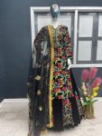 FASHIONABLE VELVET EMBROIDERY DIAMOND WORK TOP LEHENGA WITH DUPATTA PARTY WEAR WHOLESALE PRICE ETHNIC GARMENT (1)