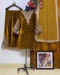 FASHIONABLE VELVET EMBROIDERY SEQUENCE WORK TOP PALAZZO WITH DUPATTA WHOLESALE PRICE ETHNIC GARMENT (11)