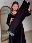 FASHIONABLE VELVET EMBROIDREY SEQUENCE WORK TOP BOTTOM WITH DUPATTA PARTY WEAR WHOLESALE PRICE ETHNIC GARMENT (3)