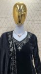 FASHIONABLE VELVET EMBROIDREY SEQUENCE WORK TOP BOTTOM WITH DUPATTA PARTY WEAR WHOLESALE PRICE ETHNIC GARMENT (3)