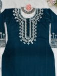 FASHIONABLE VELVET THREAD SEQUENCE WORK TOP BOTTOM WITH DUPATTA FESTIVAL WEAR WHOLESALE PRICE ETHNIC GARMENT (3)