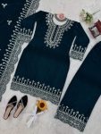 FASHIONABLE VELVET THREAD SEQUENCE WORK TOP BOTTOM WITH DUPATTA FESTIVAL WEAR WHOLESALE PRICE ETHNIC GARMENT (3)