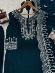 FASHIONABLE VELVET THREAD SEQUENCE WORK TOP BOTTOM WITH DUPATTA FESTIVAL WEAR WHOLESALE PRICE ETHNIC GARMENT (3)