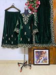 FASHIONABLE VELVET ZARI EMBROIDERY WORK TOP PALAZZO WITH DUPATTA FESTIVAL WEAR WHOLESALE PRICE ETHNIC GARMENT (12)