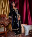 FASHIONABLE VELVET ZARI EMBROIDERY WORK TOP PALAZZO WITH DUPATTA FESTIVAL WEAR WHOLESALE PRICE ETHNIC GARMENT (18)