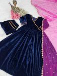 FASHIONALBE VELVET EMBROIDERY WORK TOP BOTTOM WITH DUPATTA FESTIVAL WEAR WHOLESALE PRICE EITHNIC GARMENT (6)