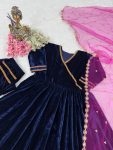 FASHIONALBE VELVET EMBROIDERY WORK TOP BOTTOM WITH DUPATTA FESTIVAL WEAR WHOLESALE PRICE EITHNIC GARMENT (6)