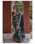 GEORGEOUS BANARASI SILK ZARI WEAVING WORK SAREE WITH UNSTITCHED BLOUSE DAILY WEAR WHOLESALE PRICE ETHNIC GARMENT (27)