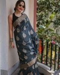 GEORGEOUS BANARASI SILK ZARI WEAVING WORK SAREE WITH UNSTITCHED BLOUSE DAILY WEAR WHOLESALE PRICE ETHNIC GARMENT (27)