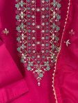 GEORGEOUS CHANDERI SILK EMBROIDERY WORK TOP BOTTOM WITH DUPATTA PARTY WEAR WHOLESALE PRICE ETHNIC GARMENT (4)