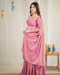 GEORGEOUS CRUSH HAND WORK GOWN DUPATTA WITH BELT PARTY WEAR WHOLESALE PRICE ETHNIC GARMENT (5)