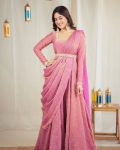 GEORGEOUS CRUSH HAND WORK GOWN DUPATTA WITH BELT PARTY WEAR WHOLESALE PRICE ETHNIC GARMENT (5)